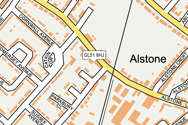 GL51 8HJ map - OS OpenMap – Local (Ordnance Survey) GL51 8HJ map - OS OpenMap – Local (Ordnance Survey)