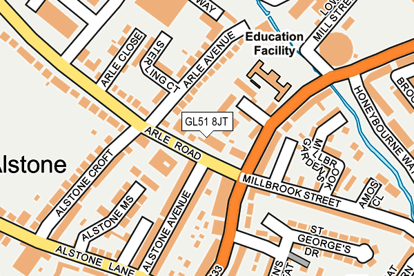 GL51 8JT map - OS OpenMap – Local (Ordnance Survey) GL51 8JT map - OS OpenMap – Local (Ordnance Survey)