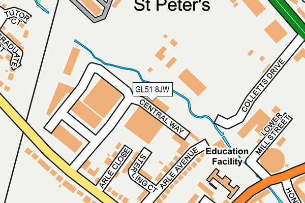 GL51 8JW map - OS OpenMap – Local (Ordnance Survey) GL51 8JW map - OS OpenMap – Local (Ordnance Survey)