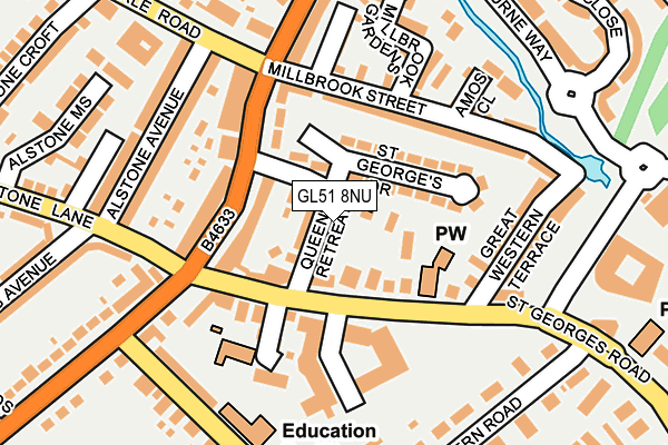 GL51 8NU map - OS OpenMap – Local (Ordnance Survey) GL51 8NU map - OS OpenMap – Local (Ordnance Survey)