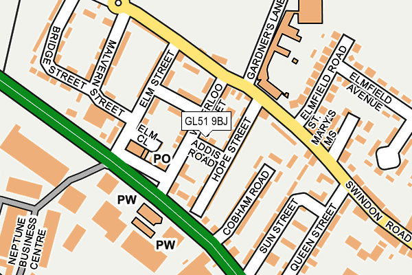 GL51 9BJ map - OS OpenMap – Local (Ordnance Survey) GL51 9BJ map - OS OpenMap – Local (Ordnance Survey)