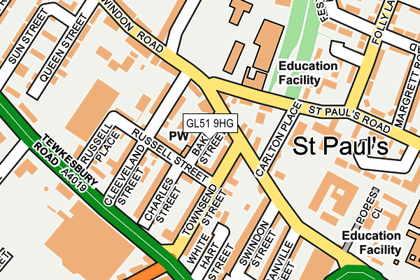 GL51 9HG map - OS OpenMap – Local (Ordnance Survey)