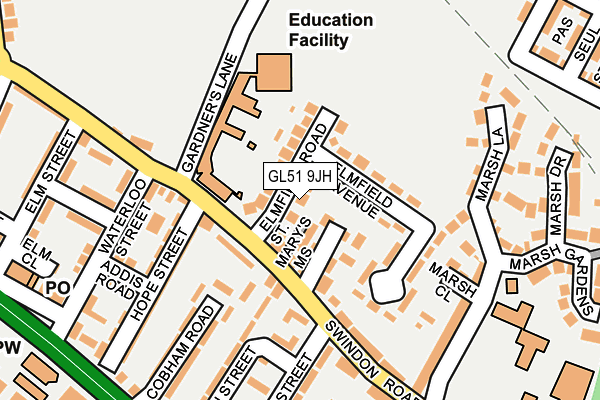 GL51 9JH map - OS OpenMap – Local (Ordnance Survey) GL51 9JH map - OS OpenMap – Local (Ordnance Survey)