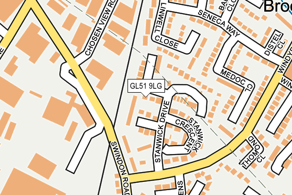 GL51 9LG map - OS OpenMap – Local (Ordnance Survey) GL51 9LG map - OS OpenMap – Local (Ordnance Survey)