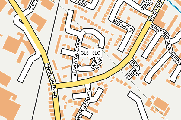 GL51 9LQ map - OS OpenMap – Local (Ordnance Survey) GL51 9LQ map - OS OpenMap – Local (Ordnance Survey)