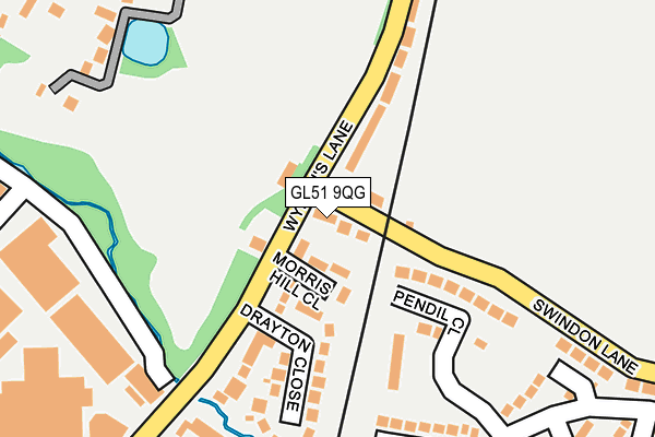 GL51 9QG map - OS OpenMap – Local (Ordnance Survey) GL51 9QG map - OS OpenMap – Local (Ordnance Survey)