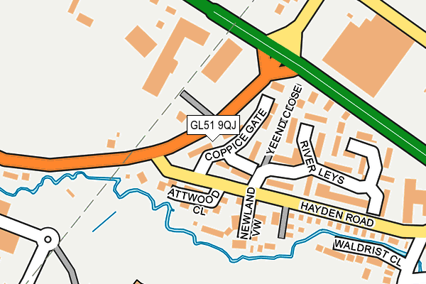 GL51 9QJ map - OS OpenMap – Local (Ordnance Survey) GL51 9QJ map - OS OpenMap – Local (Ordnance Survey)