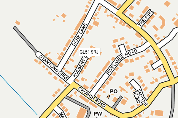 GL51 9RJ map - OS OpenMap – Local (Ordnance Survey)