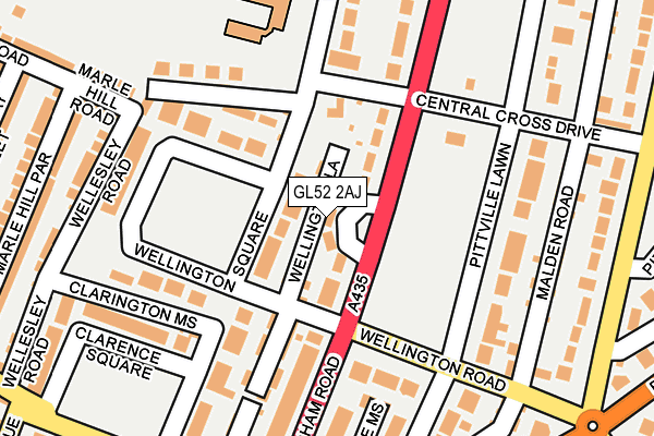 GL52 2AJ map - OS OpenMap – Local (Ordnance Survey) GL52 2AJ map - OS OpenMap – Local (Ordnance Survey)
