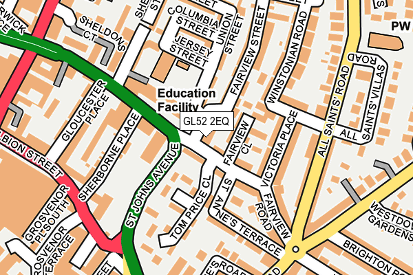 GL52 2EQ map - OS OpenMap – Local (Ordnance Survey) GL52 2EQ map - OS OpenMap – Local (Ordnance Survey)