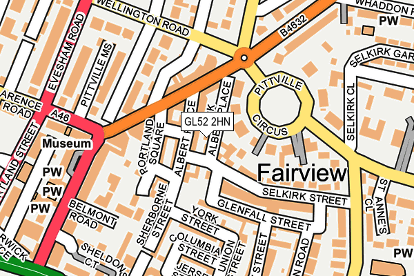 GL52 2HN map - OS OpenMap – Local (Ordnance Survey) GL52 2HN map - OS OpenMap – Local (Ordnance Survey)