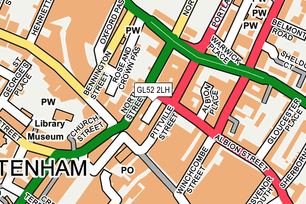 GL52 2LH map - OS OpenMap – Local (Ordnance Survey) GL52 2LH map - OS OpenMap – Local (Ordnance Survey)