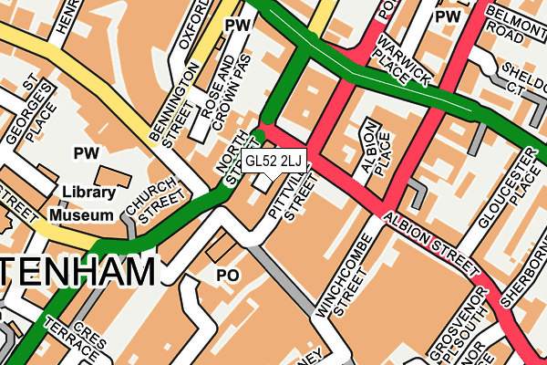 GL52 2LJ map - OS OpenMap – Local (Ordnance Survey) GL52 2LJ map - OS OpenMap – Local (Ordnance Survey)
