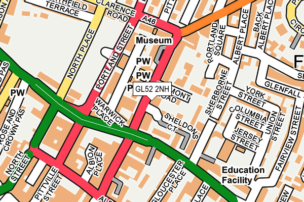 GL52 2NH map - OS OpenMap – Local (Ordnance Survey) GL52 2NH map - OS OpenMap – Local (Ordnance Survey)
