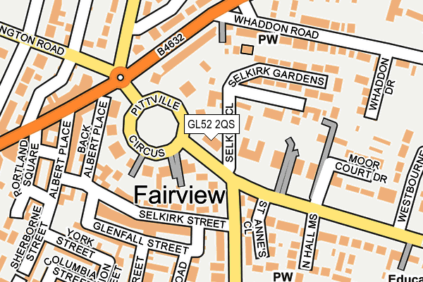 GL52 2QS map - OS OpenMap – Local (Ordnance Survey) GL52 2QS map - OS OpenMap – Local (Ordnance Survey)