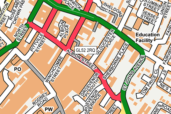 GL52 2RQ map - OS OpenMap – Local (Ordnance Survey) GL52 2RQ map - OS OpenMap – Local (Ordnance Survey)