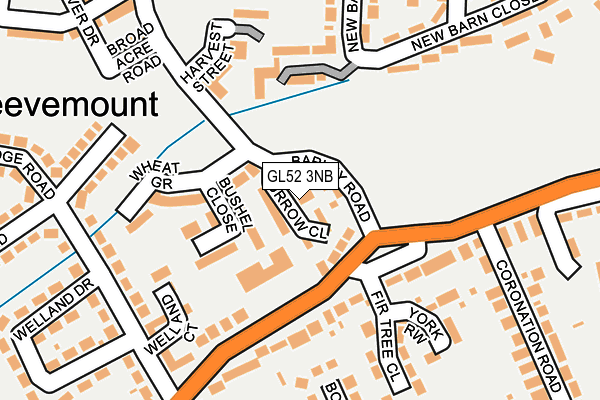 GL52 3NB map - OS OpenMap – Local (Ordnance Survey) GL52 3NB map - OS OpenMap – Local (Ordnance Survey)
