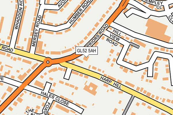 GL52 5AH map - OS OpenMap – Local (Ordnance Survey) GL52 5AH map - OS OpenMap – Local (Ordnance Survey)