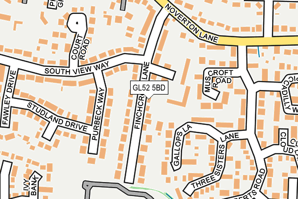 GL52 5BD map - OS OpenMap – Local (Ordnance Survey) GL52 5BD map - OS OpenMap – Local (Ordnance Survey)