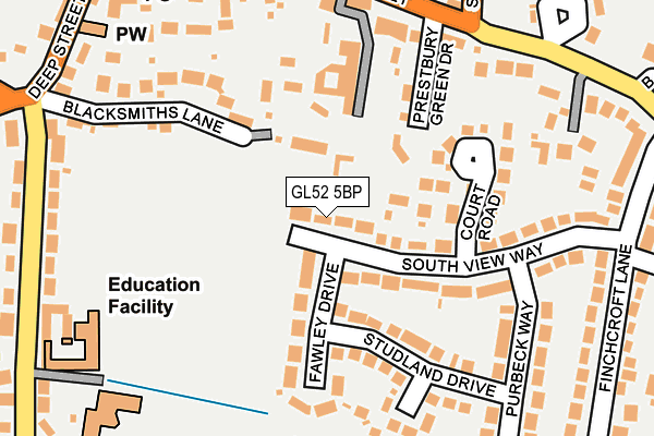 GL52 5BP map - OS OpenMap – Local (Ordnance Survey) GL52 5BP map - OS OpenMap – Local (Ordnance Survey)