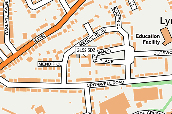 GL52 5DZ map - OS OpenMap – Local (Ordnance Survey) GL52 5DZ map - OS OpenMap – Local (Ordnance Survey)