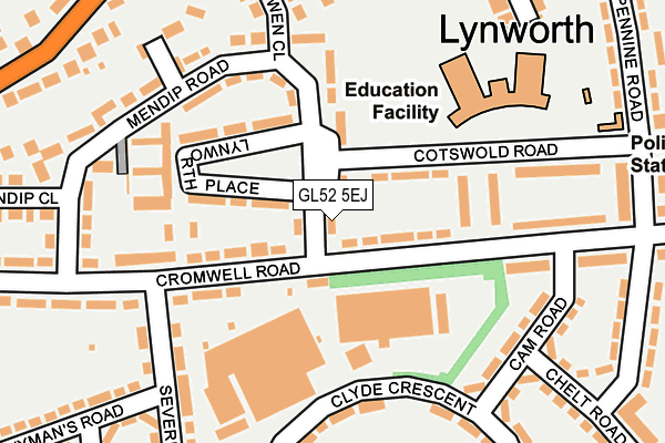 GL52 5EJ map - OS OpenMap – Local (Ordnance Survey) GL52 5EJ map - OS OpenMap – Local (Ordnance Survey)