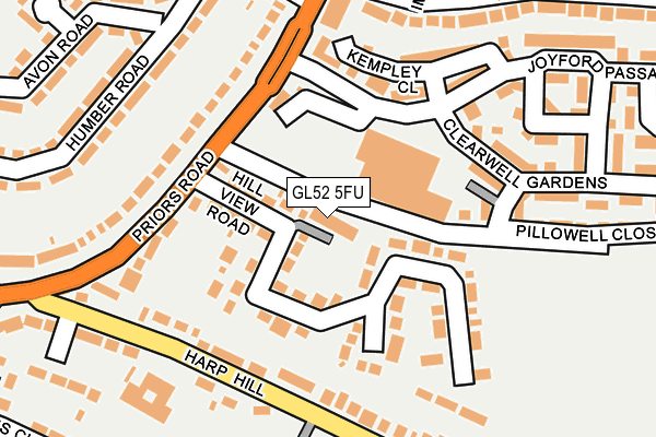 GL52 5FU map - OS OpenMap – Local (Ordnance Survey) GL52 5FU map - OS OpenMap – Local (Ordnance Survey)