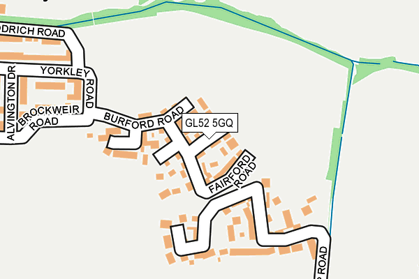GL52 5GQ map - OS OpenMap – Local (Ordnance Survey) GL52 5GQ map - OS OpenMap – Local (Ordnance Survey)