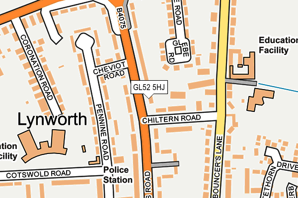 GL52 5HJ map - OS OpenMap – Local (Ordnance Survey) GL52 5HJ map - OS OpenMap – Local (Ordnance Survey)