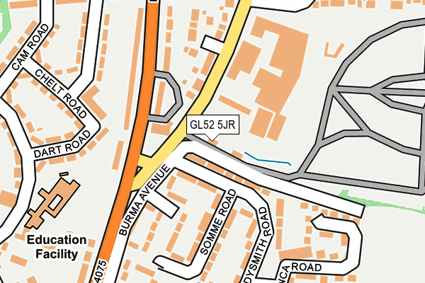 GL52 5JR map - OS OpenMap – Local (Ordnance Survey) GL52 5JR map - OS OpenMap – Local (Ordnance Survey)