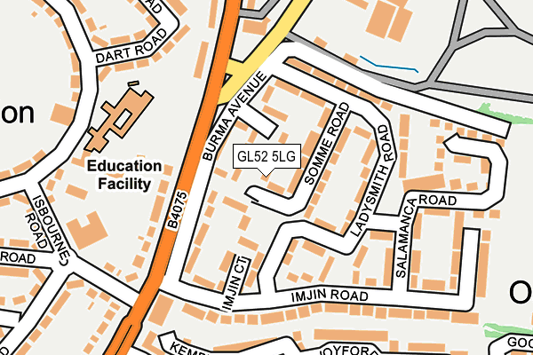 GL52 5LG map - OS OpenMap – Local (Ordnance Survey) GL52 5LG map - OS OpenMap – Local (Ordnance Survey)