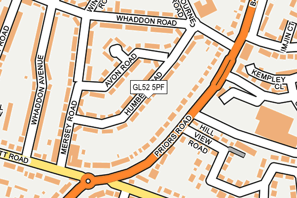 GL52 5PF map - OS OpenMap – Local (Ordnance Survey) GL52 5PF map - OS OpenMap – Local (Ordnance Survey)
