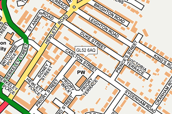 GL52 6AQ map - OS OpenMap – Local (Ordnance Survey) GL52 6AQ map - OS OpenMap – Local (Ordnance Survey)