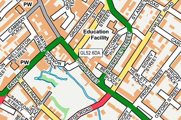 GL52 6DA map - OS OpenMap – Local (Ordnance Survey) GL52 6DA map - OS OpenMap – Local (Ordnance Survey)