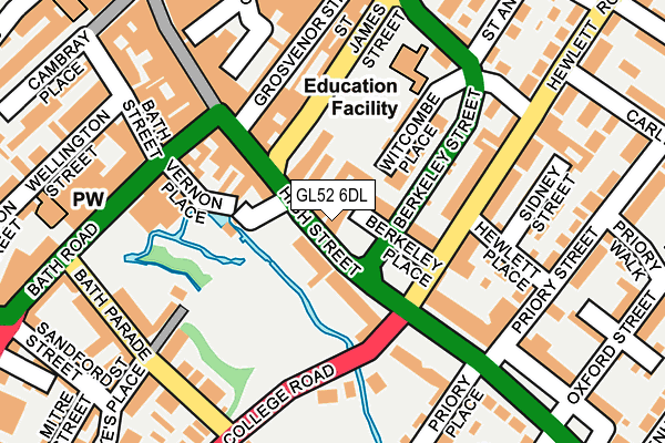 GL52 6DL map - OS OpenMap – Local (Ordnance Survey) GL52 6DL map - OS OpenMap – Local (Ordnance Survey)
