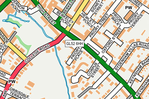 GL52 6HH map - OS OpenMap – Local (Ordnance Survey) GL52 6HH map - OS OpenMap – Local (Ordnance Survey)