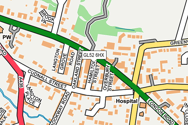 GL52 6HX map - OS OpenMap – Local (Ordnance Survey) GL52 6HX map - OS OpenMap – Local (Ordnance Survey)