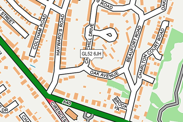 GL52 6JH map - OS OpenMap – Local (Ordnance Survey) GL52 6JH map - OS OpenMap – Local (Ordnance Survey)