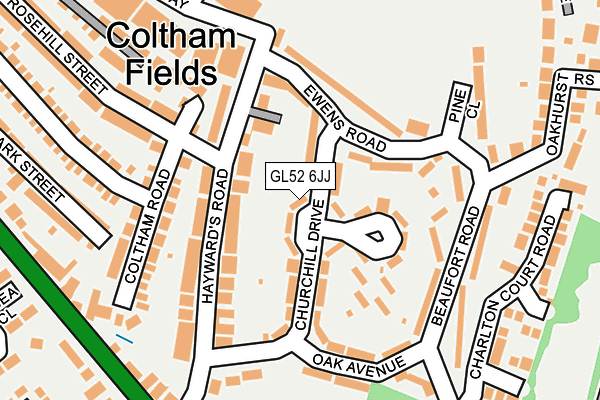 GL52 6JJ map - OS OpenMap – Local (Ordnance Survey) GL52 6JJ map - OS OpenMap – Local (Ordnance Survey)