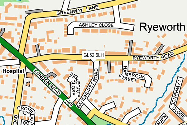 GL52 6LH map - OS OpenMap – Local (Ordnance Survey) GL52 6LH map - OS OpenMap – Local (Ordnance Survey)
