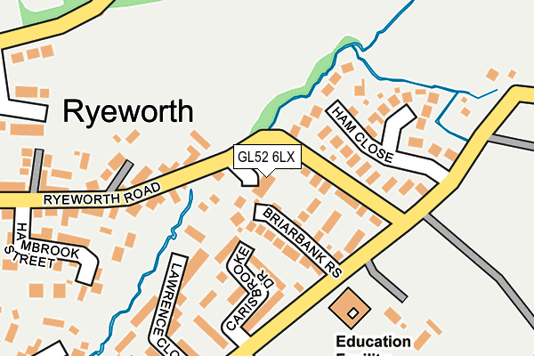 GL52 6LX map - OS OpenMap – Local (Ordnance Survey) GL52 6LX map - OS OpenMap – Local (Ordnance Survey)