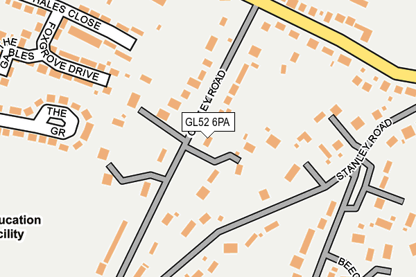 GL52 6PA map - OS OpenMap – Local (Ordnance Survey) GL52 6PA map - OS OpenMap – Local (Ordnance Survey)