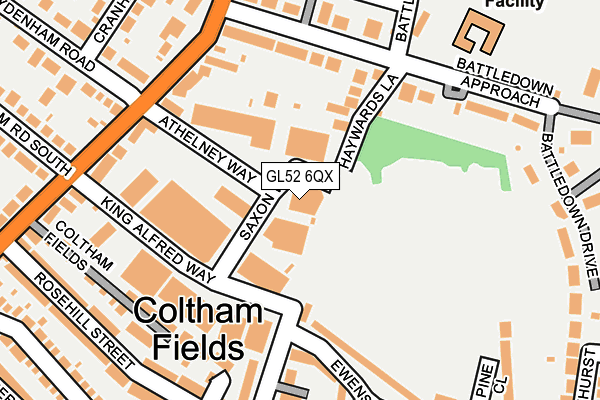 GL52 6QX map - OS OpenMap – Local (Ordnance Survey)