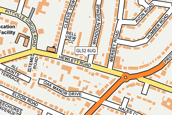 GL52 6UQ map - OS OpenMap – Local (Ordnance Survey) GL52 6UQ map - OS OpenMap – Local (Ordnance Survey)