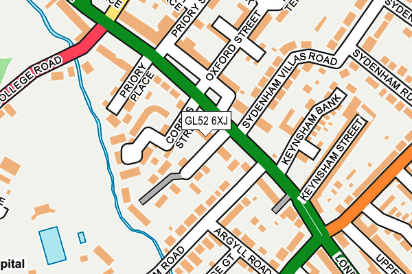 GL52 6XJ map - OS OpenMap – Local (Ordnance Survey) GL52 6XJ map - OS OpenMap – Local (Ordnance Survey)