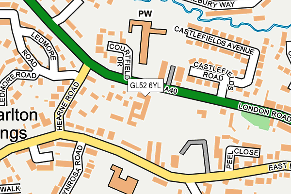 GL52 6YL map - OS OpenMap – Local (Ordnance Survey) GL52 6YL map - OS OpenMap – Local (Ordnance Survey)