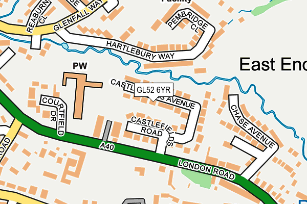 GL52 6YR map - OS OpenMap – Local (Ordnance Survey) GL52 6YR map - OS OpenMap – Local (Ordnance Survey)