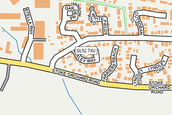 GL52 7XU map - OS OpenMap – Local (Ordnance Survey) GL52 7XU map - OS OpenMap – Local (Ordnance Survey)