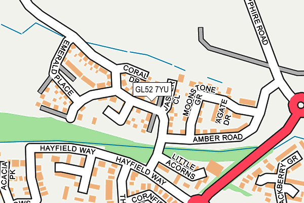 GL52 7YU map - OS OpenMap – Local (Ordnance Survey) GL52 7YU map - OS OpenMap – Local (Ordnance Survey)