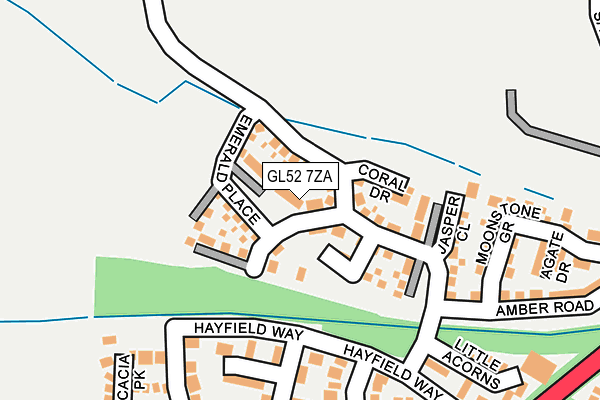 GL52 7ZA map - OS OpenMap – Local (Ordnance Survey) GL52 7ZA map - OS OpenMap – Local (Ordnance Survey)